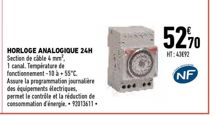 Horloge Analogique 24h