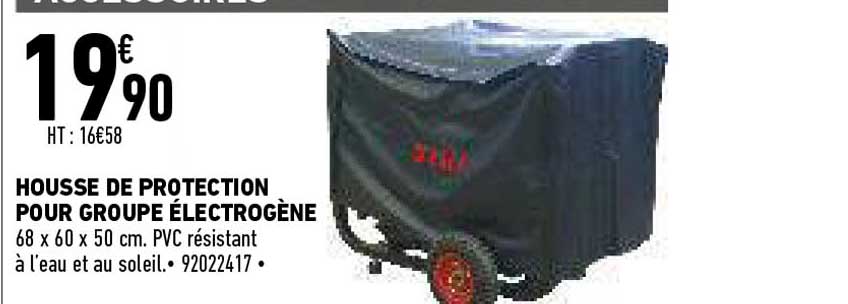 housse de protection pour groupe electrogene