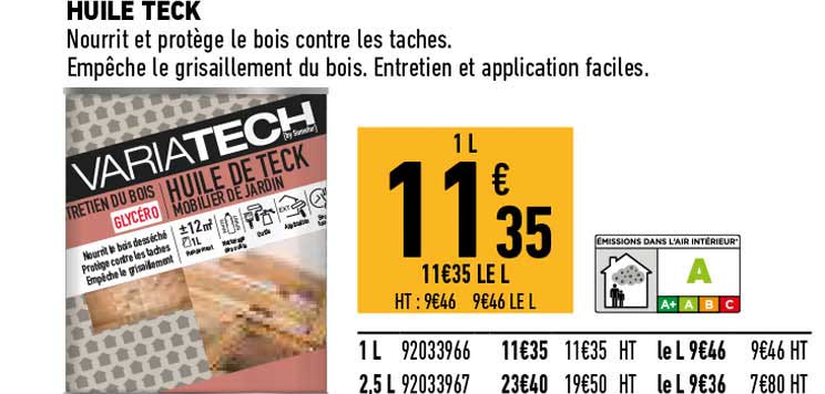 huile teck variatech