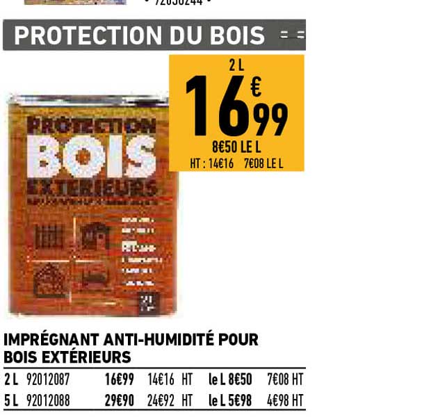 imprégnant anti-humidité pour bois extérieurs