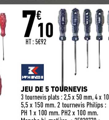 Jeu De 5 Tournevis