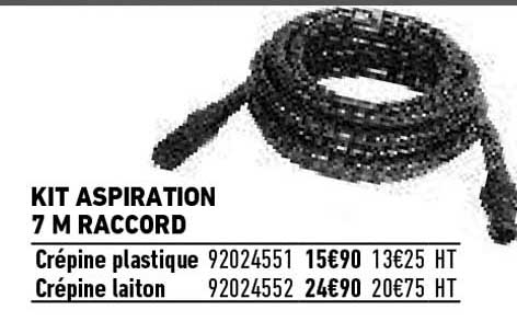kit aspiration 7 m raccord