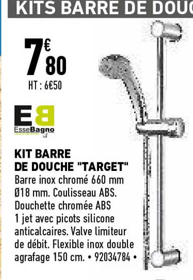 kit barre de douche "target"