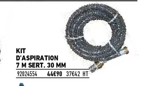 kit d'aspiration 7 m sert. 30 mm