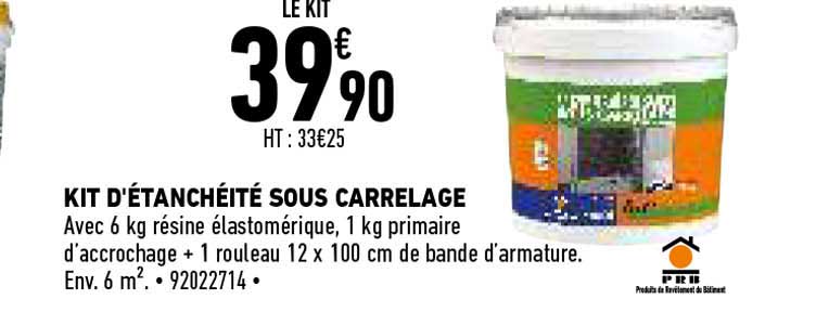 kit d'étanchéité sous carrelage