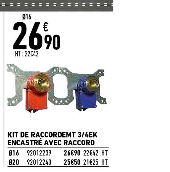 kit de raccordement 3-4ek encastré avec raccord