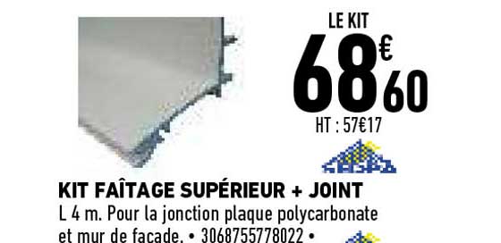 kit faîtage supérieur + joint