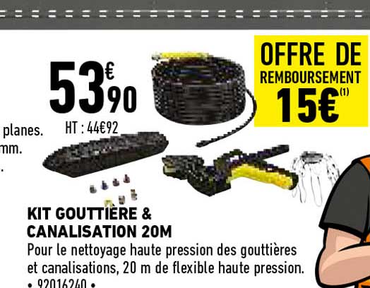 kit gouttière & canalisation 20 m