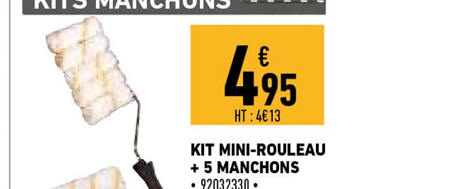 kit mini-rouleau + 5 manchons