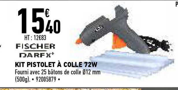 Kit Pistolet A Colle 72w Fischer Darfx