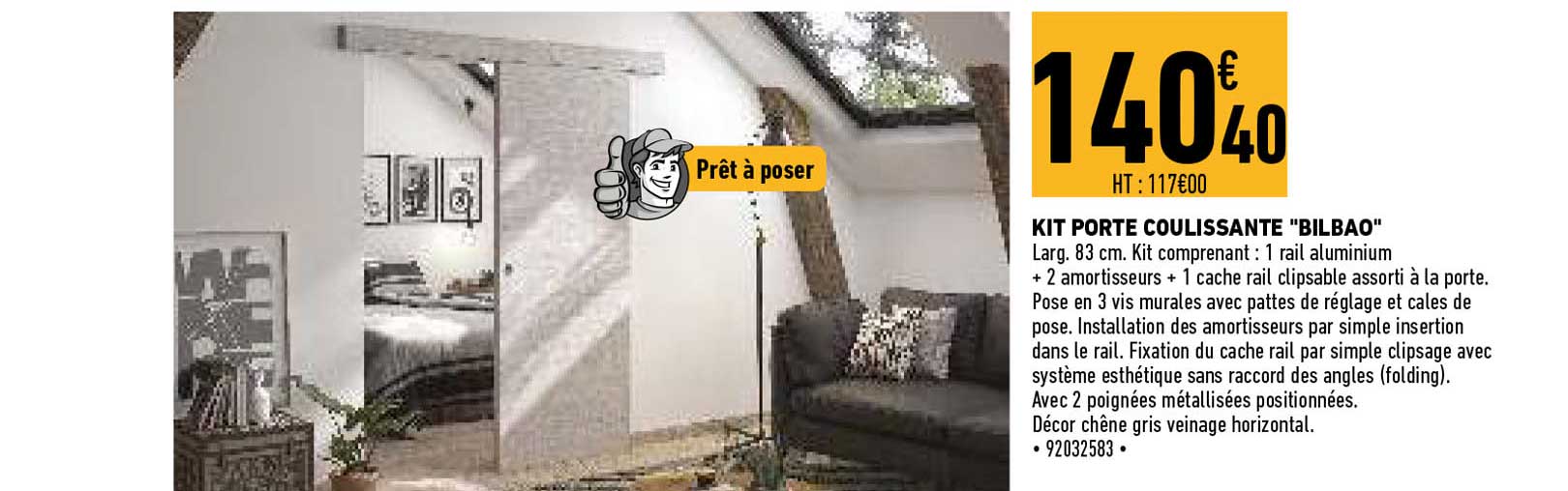 kit porte coulissante "bilbao"