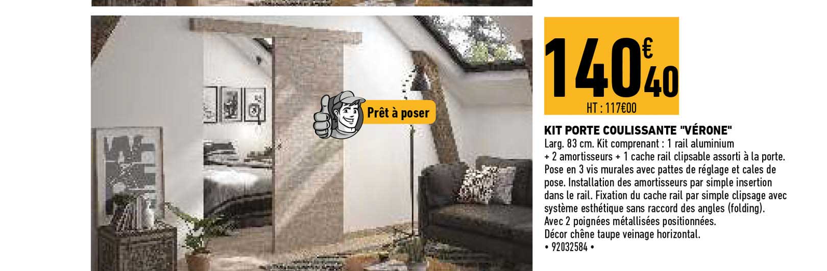 Kit Porte Coulissante "vérone"