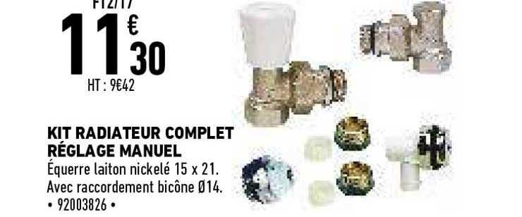kit radiateur complet réglage manuel