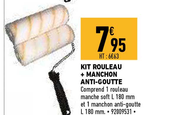 kit rouleau + manchon anti-goutte