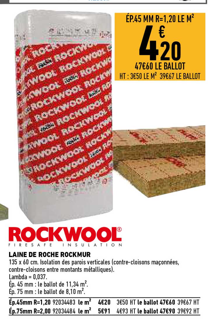 laine de roche rockmur rockwool