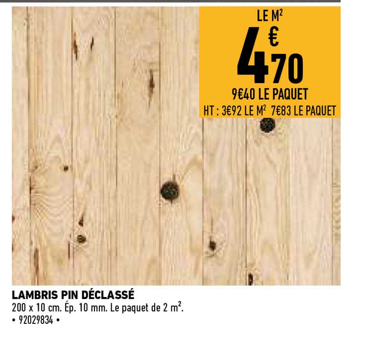 Lambris Pin Déclassé