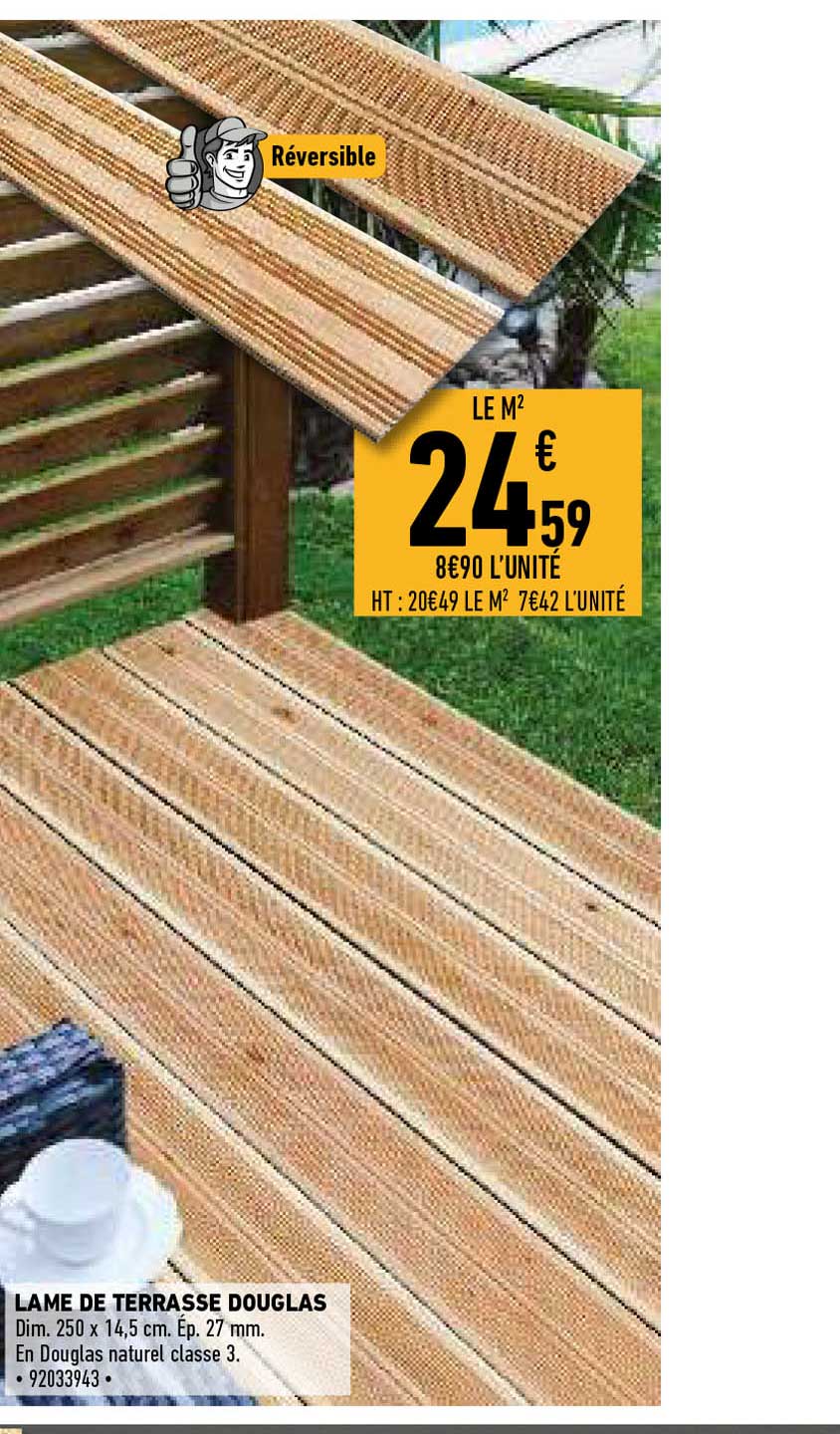 lame de terrasse douglas