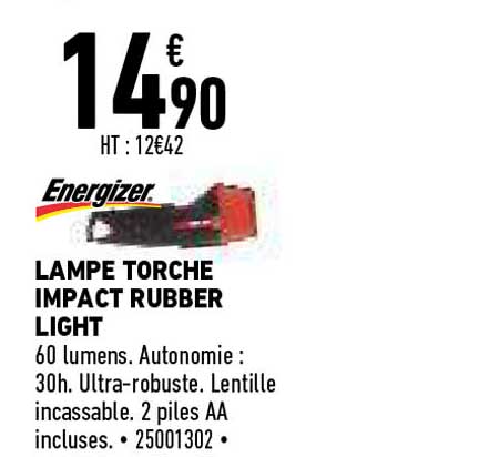lampe torche impact rubber light energizer