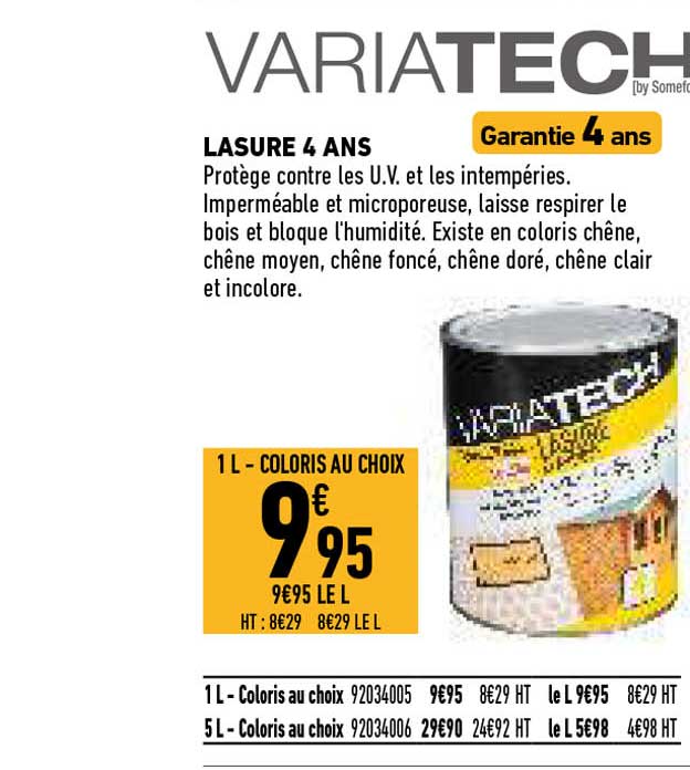 lasure 4 ans variatech