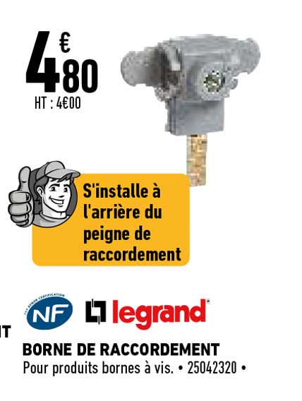 legrand borne de raccordement