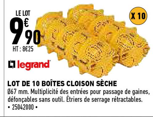 Legrand Lot De 10 Boîtes Cloison Sèche