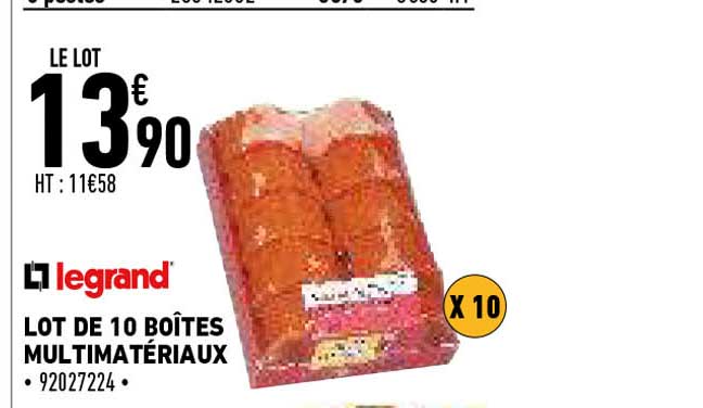 legrand lot de 10 boîtes multimatériaux