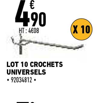 lot 10 crochets universels