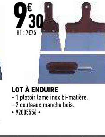 lot à enduire