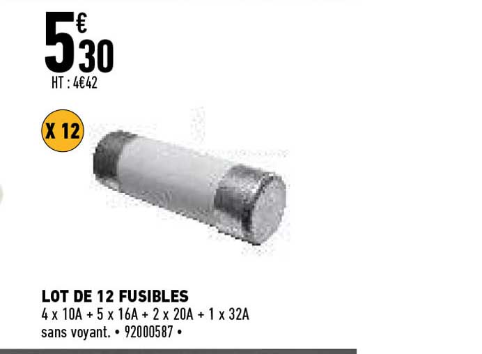 lot de 12 fusibles