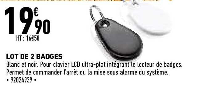lot de 2 badges