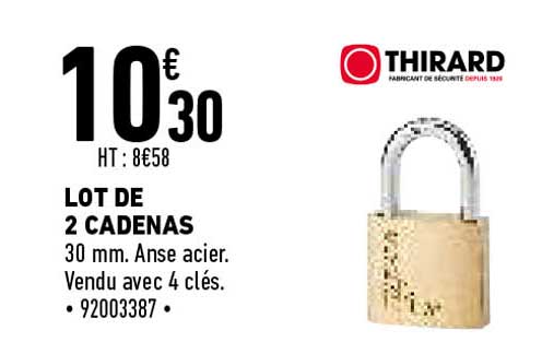 lot de 2 cadenas thirard