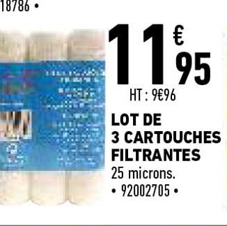 lot de 3 cartouches filtrantes