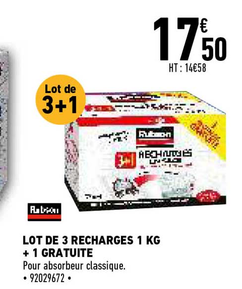 lot de 3 recharges 1 kg + 1 gratuite