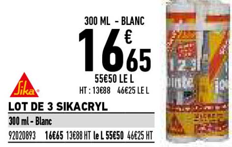 Lot De 3 Sikacryl