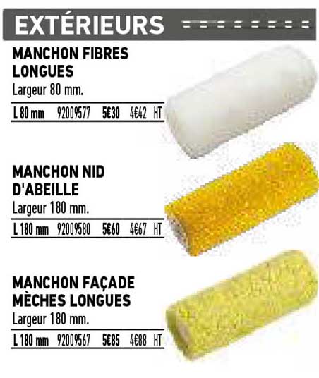 manchon fibres longues, manchon nid d'abeille, manchon façade mèches longues