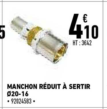 manchon réduit à sertir 20-16