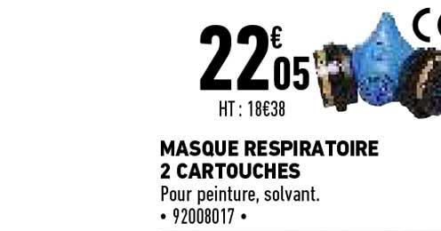 masque respiratoire 2 cartouches