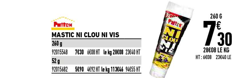mastic ni clou ni vis pattex