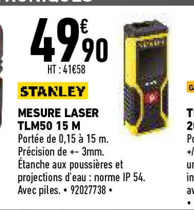 mesure laser tlm50 15 m stanley
