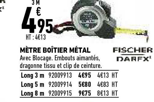 mètre boîtier métal fischer darfx