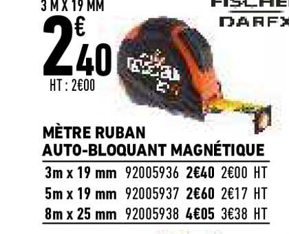 Mètre Ruban Autobloquant Magnétique