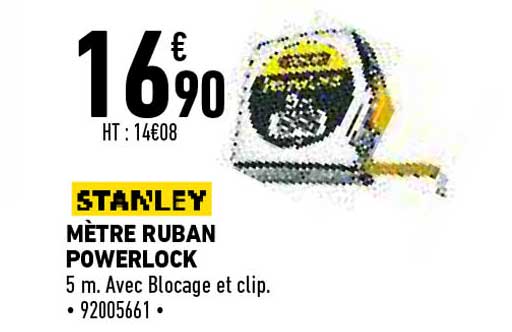 mètre ruban powerlock stanley