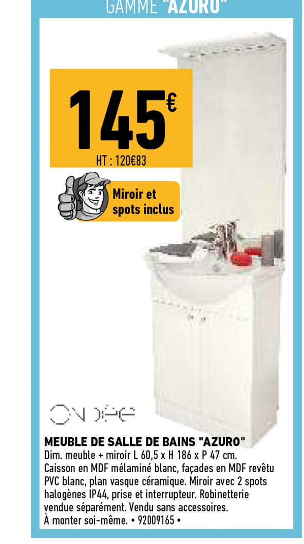 Meuble De Salle De Bains "azuro"