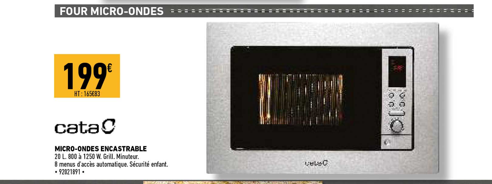 micro-ondes encastrable