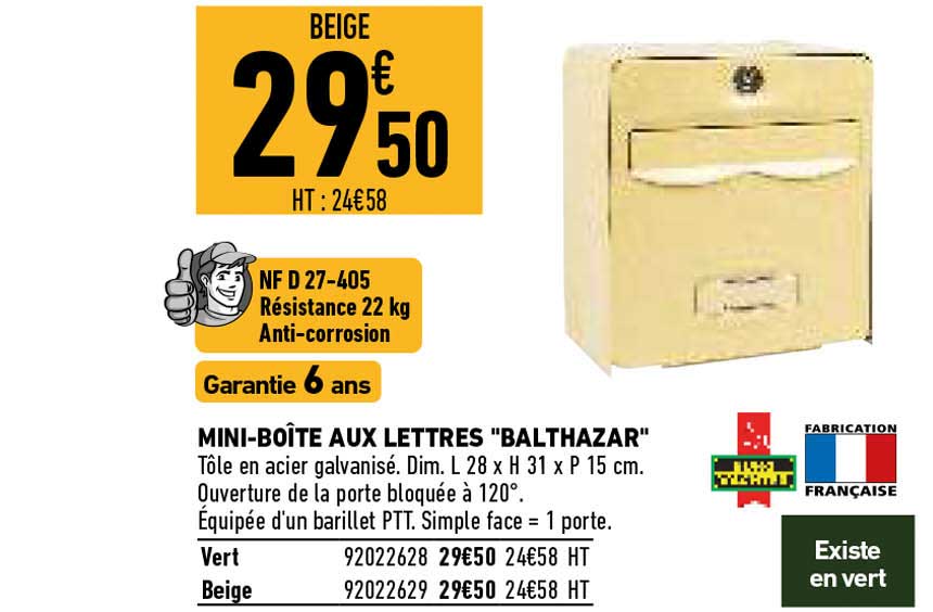 mini-boîte aux lettres "balthazar"