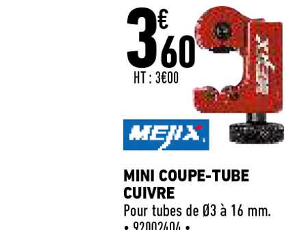 mini coupe-tube cuivre