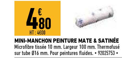 mini-manchon peinture mate & satinée