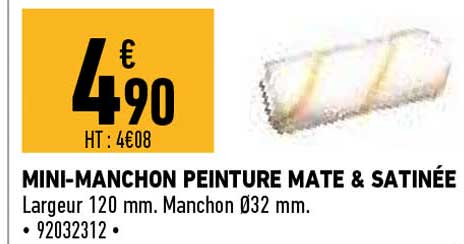 mini-manchon peinture mate & satinée