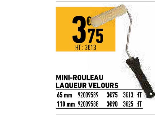 mini-rouleau laqueur velours