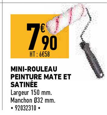 mini-rouleau peinture mate et satinée
